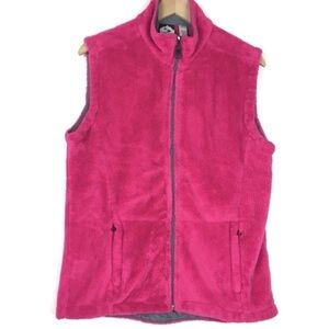 STORM CREEK Vest Fleece Fuzzy Fluffy Plush Zip Up Warm Cozy Hot Pink Size XL
